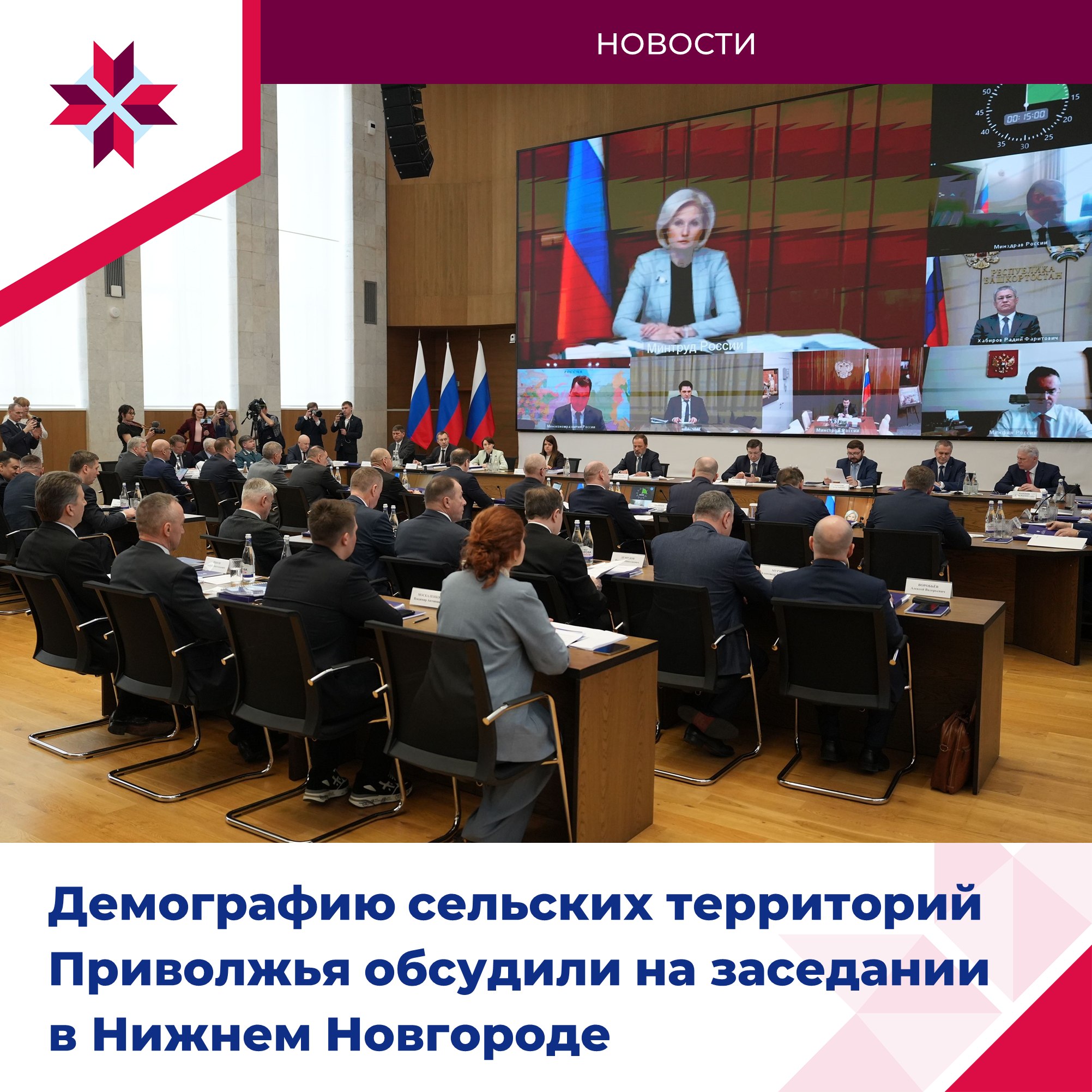 Глава Мордовии выступил на заседании Совета ПФО по реализации демографической политики на сельских территориях округа