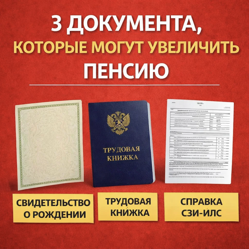 Как увеличить вашу пенсию с помощью трёх важных документов