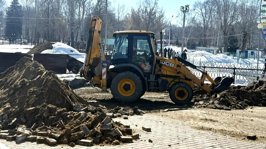 В Саранске идёт реконструкция Фонтанного спуска