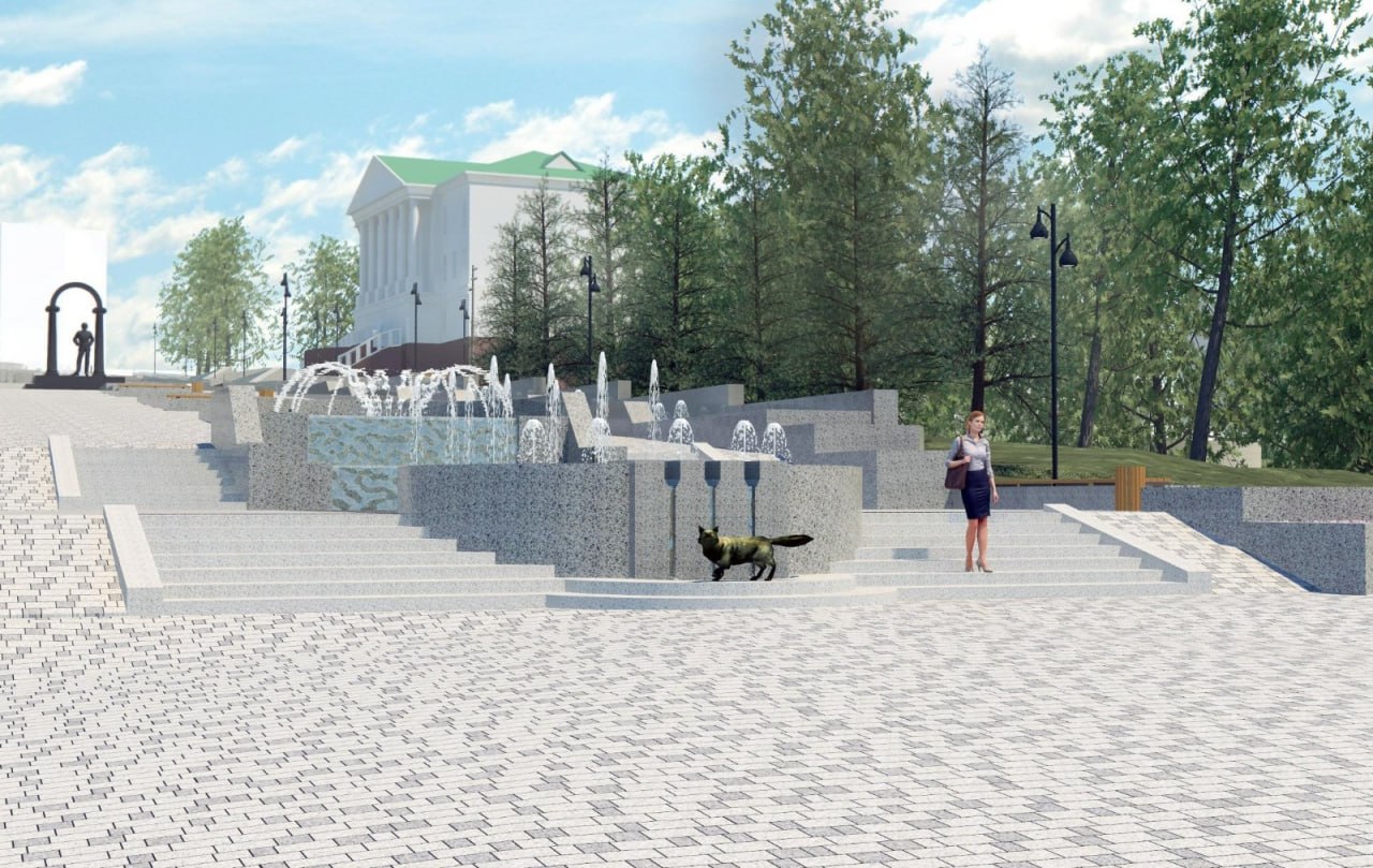 В Саранске идёт реконструкция Фонтанного спуска В Саранске идёт реконструкция Фонтанного спуска