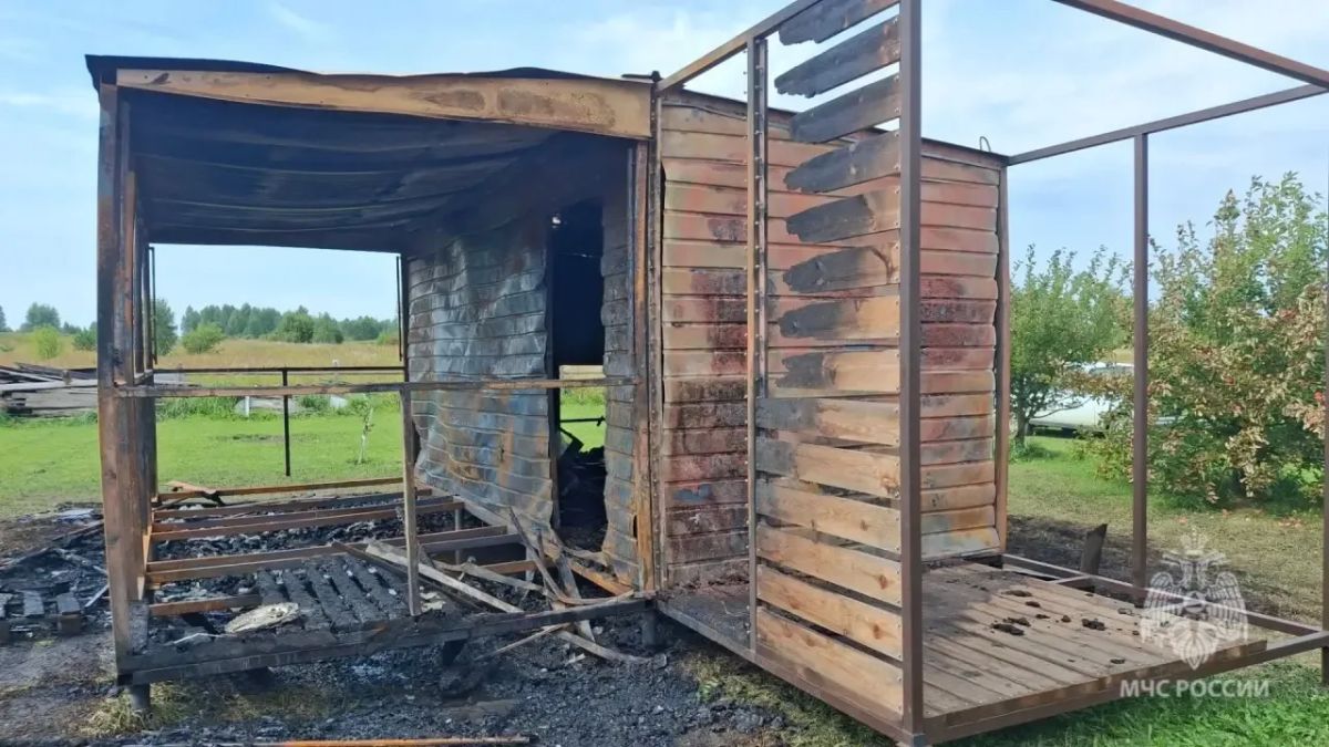 Пожар в Старошайговском районе Пожар в Старошайговском районе
