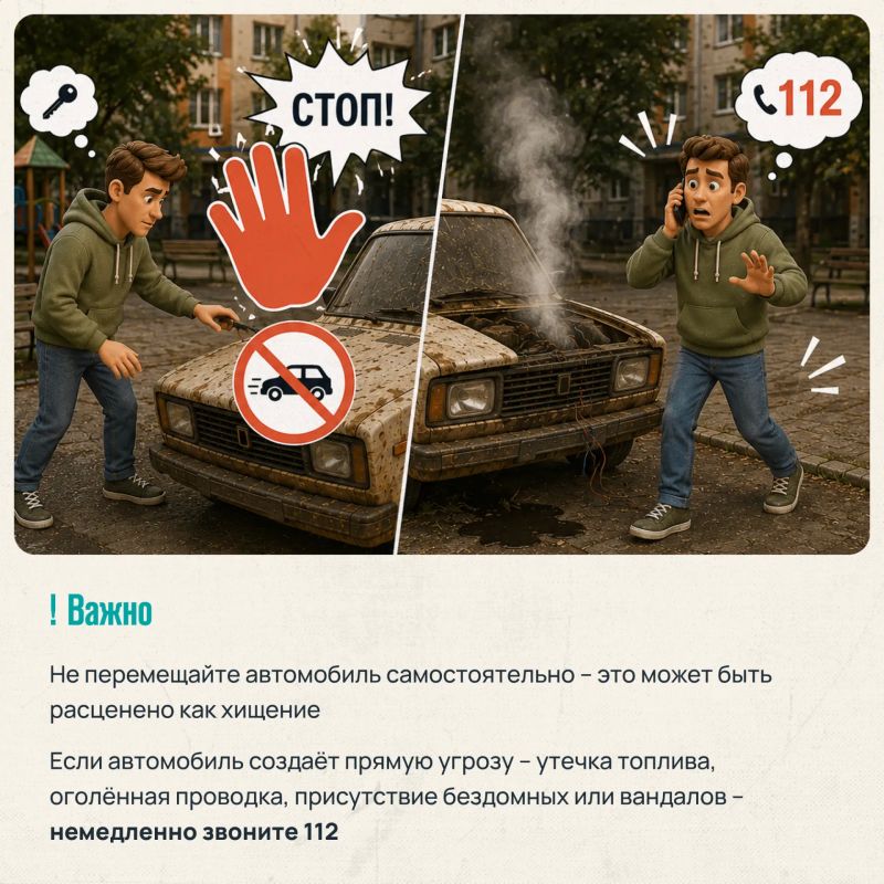 Брошенный во дворе автомобиль занимает парковочные места, мешает проезду спецтехники и ограничивает доступ к придомовой территории? Брошенный во дворе автомобиль занимает парковочные места, мешает проезду спецтехники и ограничивает доступ к придомовой территории?