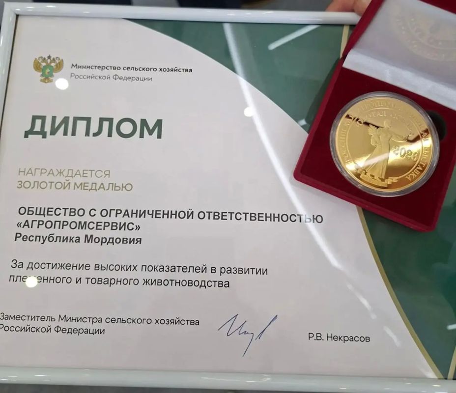Мордовия – в числе лучших: наши предприятия получили медали «Золотой осени – 2026»