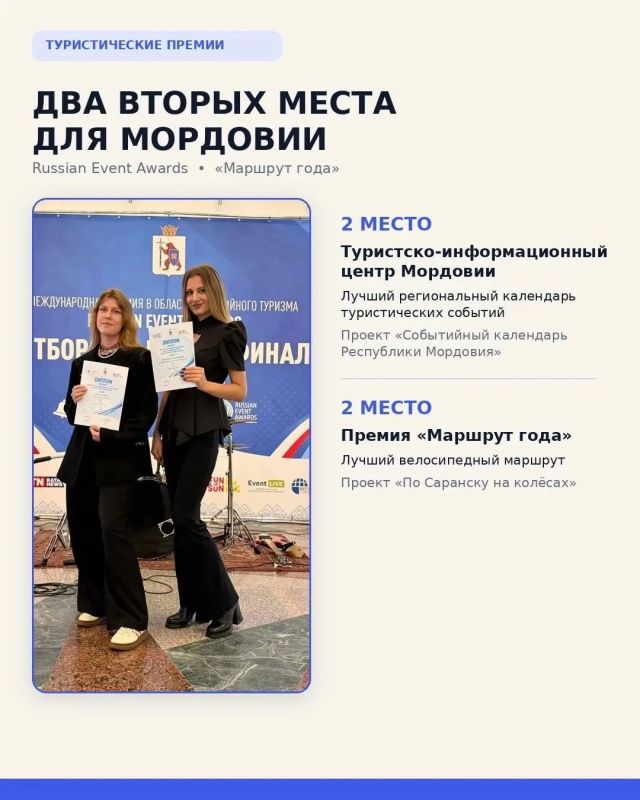 Мордовия — в числе лидеров полуфинала главных туристических премий страны Мордовия — в числе лидеров полуфинала главных туристических премий страны