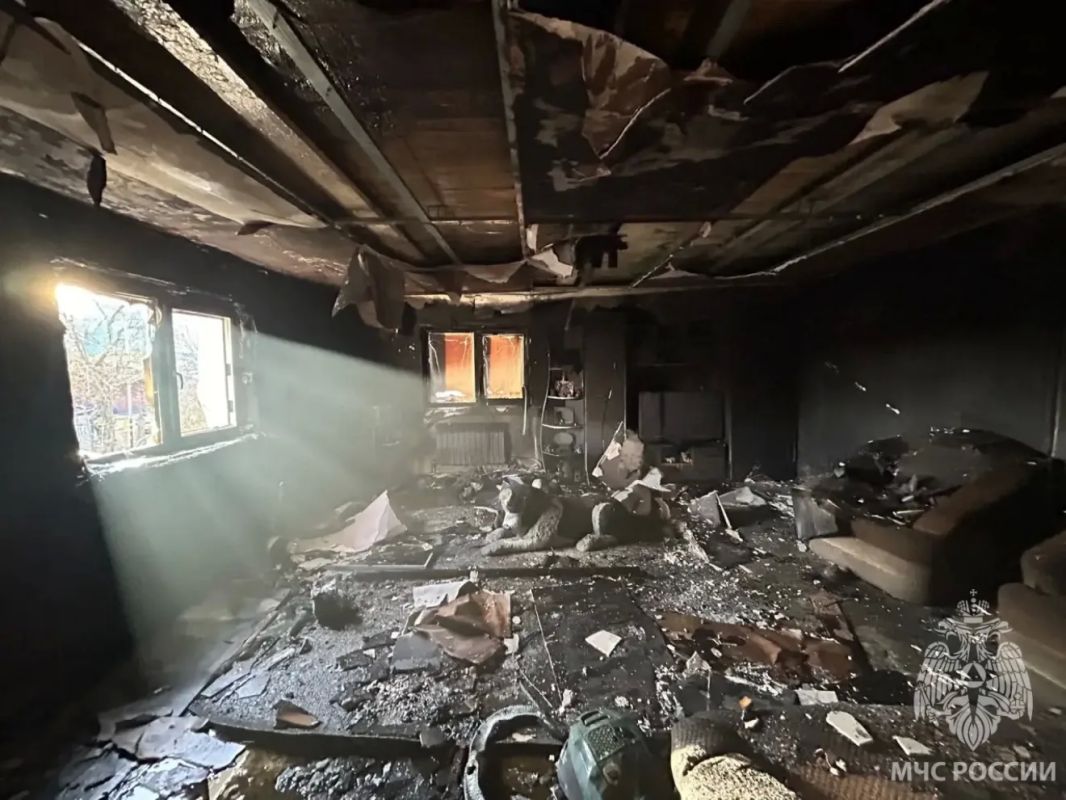 Пожар в Зубово - Полянском районе Пожар в Зубово - Полянском районе